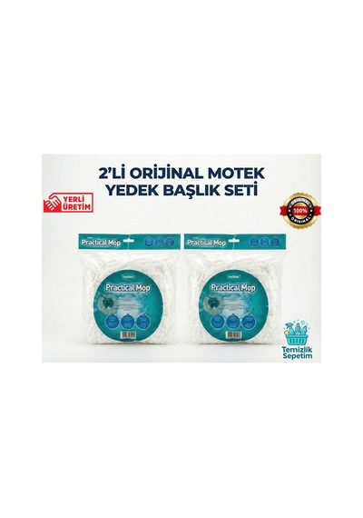 Yedek Mop Başlığı Fix, Trend, Comfort Modellere Uyumlu - 2'li Eko Paket