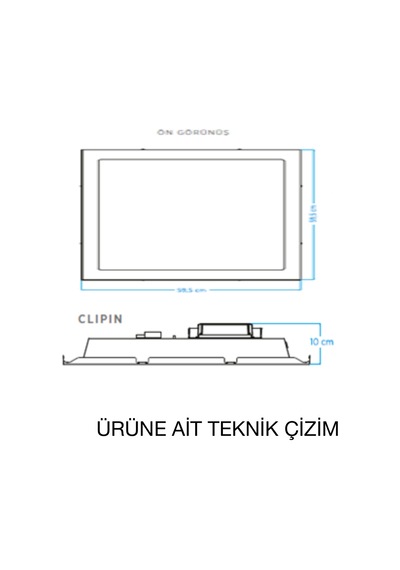 Fermada Sıva Altı Clipin Tavan Led Lamba, 36 W, 105 Lm\w, Ip40,