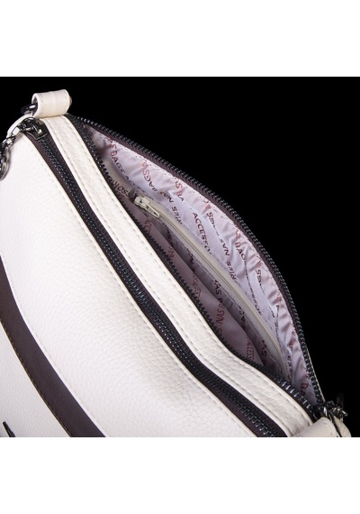 Nas Bag Çok Gözlü Yumuşak Ve Hafif Yapılı Çift Askılı Omuz Ve Çapraz Çanta 30x24 Cm Krem Kahve Lopez