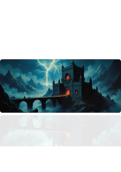 90x40 Cm Şato Desenli Oyuncu Gaming Mouse Pad Kaymaz Kauçuk Taban Fare Altlığı Xxl Mousepad Catle Serisi 001
