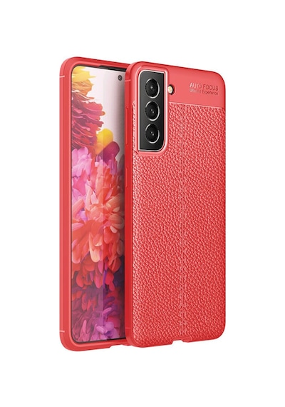 Samsung Galaxy  Uyumlu,  S21 Fe Kılıf Auto Focus Kapak - Kırmızı