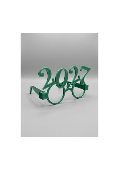 2027 Yılbaşı Gözlüğü 2 Li Set Siyah Jaluzi Ve Yeşil Parti Gözlüğü