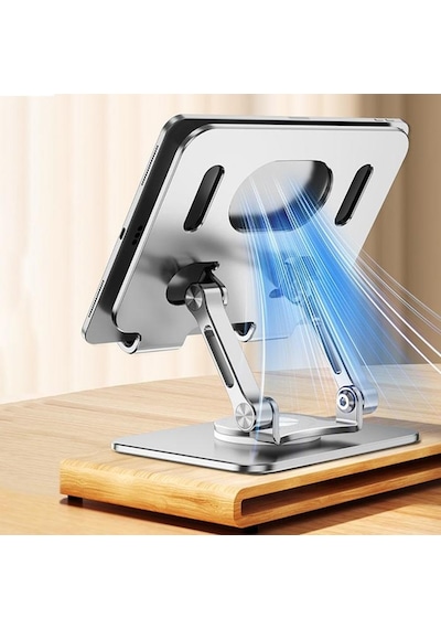Zhltools Katlanabilir Alüminyum Tablet Ve Telefon Tutucu Standı Gümüş
