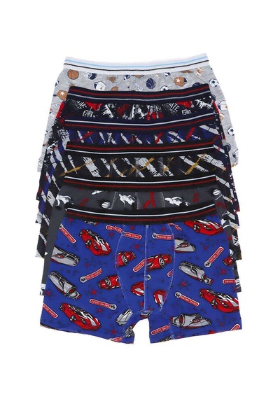 6 Adet Erkek Çocuk Desenli Boxer 505 Çok Renkli