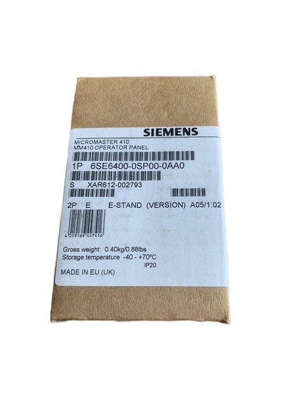 6se6400-0sp00-0aa0 Mıcromaster 410 Yeni Kutu Kapal
