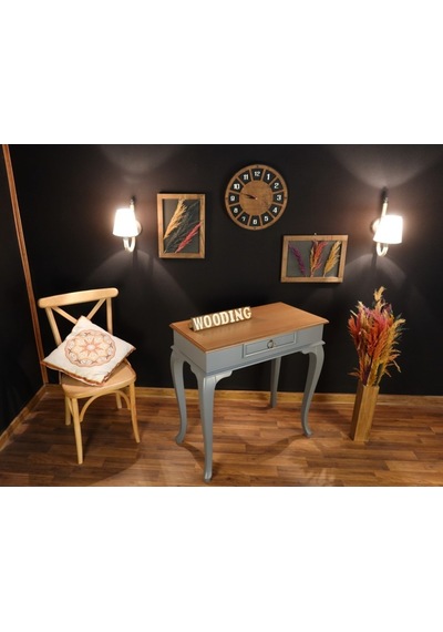 Wooding 80 Cm Çekmeceli Masif Gri Naturel Dresuar (548586312) Gri