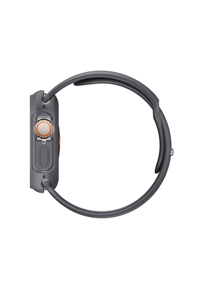Watch Ultra 49mm Silikon Tpu Kasa Koruyucu Mkst Watch Gard 31 - Gri