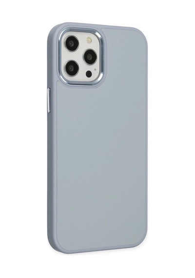 Apple iPhone  Uyumlu- 12 Pro Max Kılıf Asya Deri Silikon - Sierra Blue