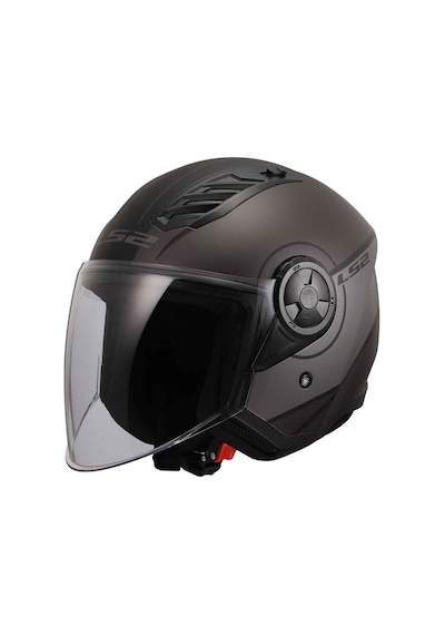 Ls2 Airflow Cover Açık Motosiklet Kaskı Mat Siyah - Gri