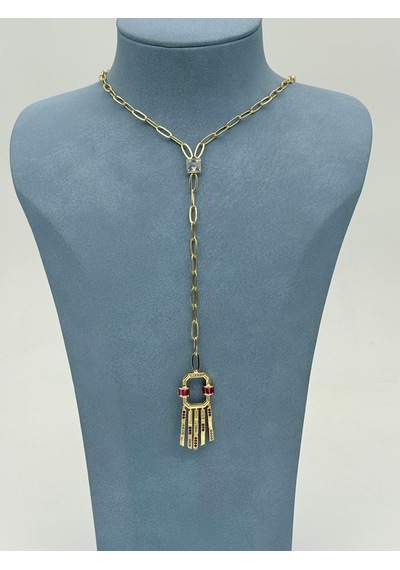 Kolye Metal Şık Hediye Model 04f695 Çok Renkli
