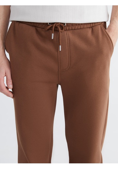 Lcwaıkıkı Classic Kahverengi Rahat Kalıp Erkek Kalın Jogger Eşofman Altı