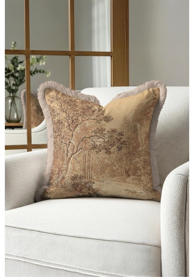 Vintage Manzara Orman Tasarım Saçaklı Yastık Kılıfı - Toile Doğa Vizon Püsküllü Kırlent Kılıfı Kadim Atlas Lime Vintage Manzara Orman Tasarım Saçaklı Yastık Kılıfı - Toile Doğa Vizon Püsküllü Kırlent Kılıfı Kadim Atlas Lime