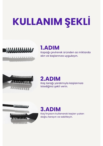 Pop Beauty Kaş Sabitleyici Ve Şekillendirici Kaş Fırçası Tarağı Ve Sabitleyici Jel