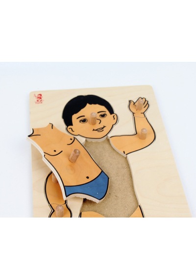 Vücudumuzu Tanıyalım Puzzle Ahşap Akıl Ve Zeka Oyunları Kız Ve E