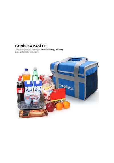 Coolist Cl26B 26 L Katlanabilir Termos Bez Çanta / Buzluk Mavi