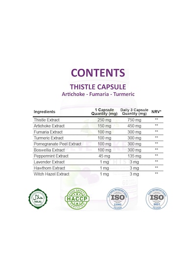 Gökçek Şifa Deve Dikeni (Milk Thistle Capsule) 60 Kapsül