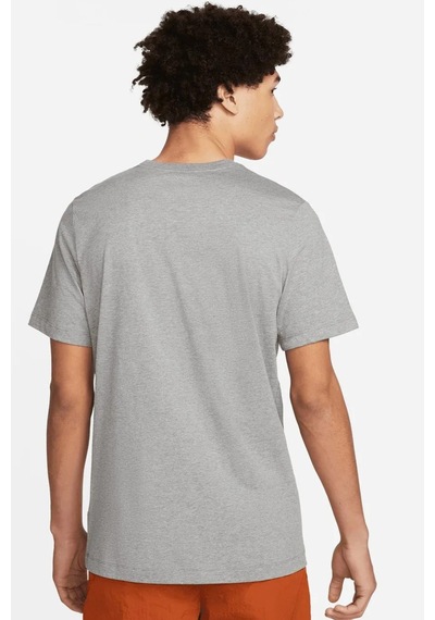 Nike Air Jordan 5 Mens Ss Crew Grafik Baskılı Erkek Tişört Gri