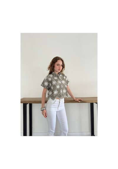 Verymoda Nakışlı Gömlek D2858 Haki