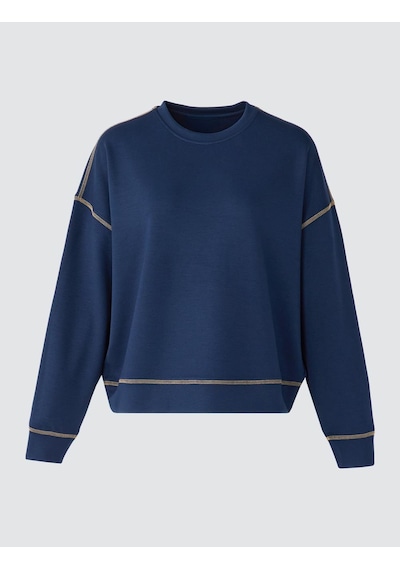 Jimmy Key Lacivert Bisiklet Yaka Uzun Kollu Modal Sweatshirt 5ww235288494