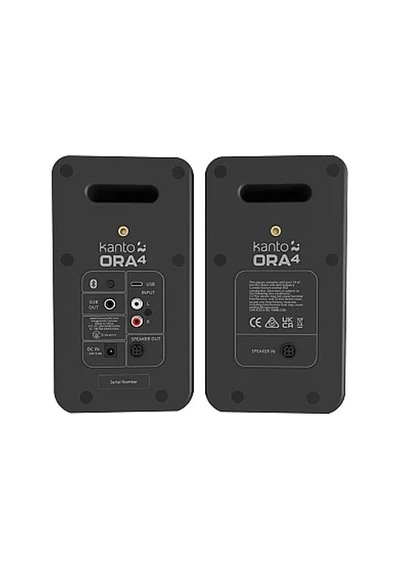 Ora4 100w Güçlendirilmiş Referans Masaüstü Hoparlörler, Bluetooth - Siyah, Çift Type C Güç Kablosu Dahil