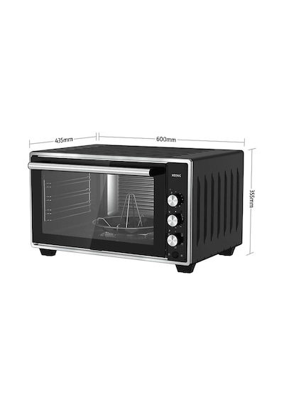 Koenic KMO 509026 50 L 1400 W 6 Fonksiyonlu Dikey Piliç Çevirmeli Buhar Destekli Pişirmeli Izgara Fonksiyonlu Mini Fırın