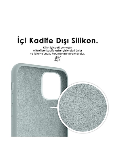 Apple Uyumlu iPhone 16 Logolu İçi Kadife Silikon Lansman Kılıf