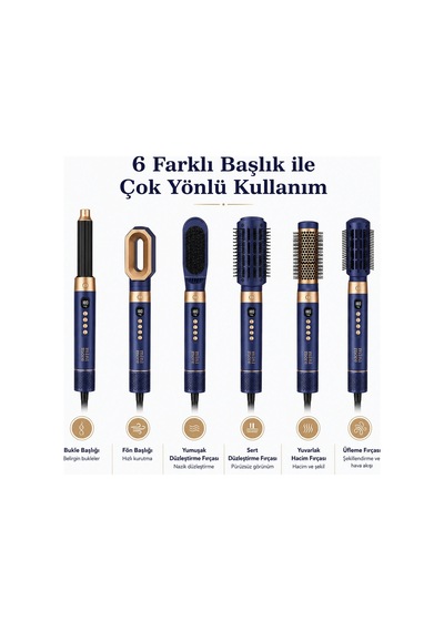 Mini More 6'sı 1 Arada Profesyonel Saç Şekillendirici + Premium Deri Çanta