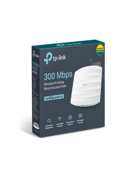 Tp-lınk Omada Eap110 1 Port 10/100 2.4ghz 300mbps 2x4dbı Anten İç Ortam Tavan Tipi Access Poınt Adaptörlü