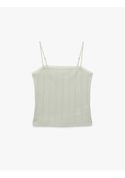 Koton Pamuklu Kare Yaka Askılı Pijama Üstü Mınt 6slk90030mk Mint Koton Pamuklu Kare Yaka Askılı Pijama Üstü Mınt 6slk90030mk Mint
