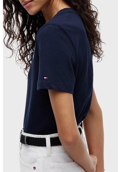 Tommy Hilfiger Bayan T Shirt Ww0ww40276 C1g Lacivert Lacivert