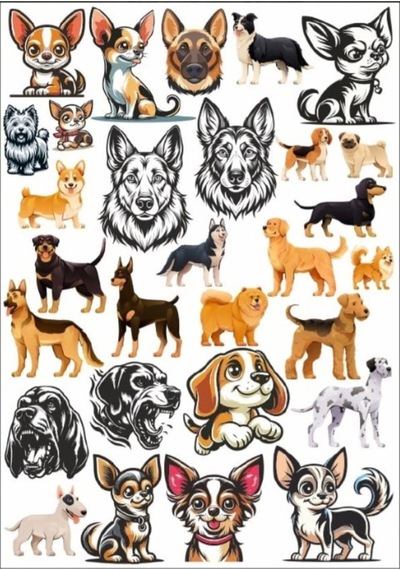 Sevimli Köpek Sticker Set 3