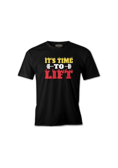 Bodybuilding Time To Lift Siyah Erkek Tshirt 001