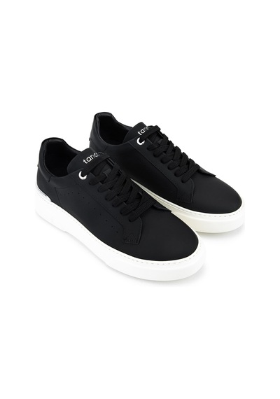 Tamer Tanca Erkek Hakiki Deri Siyah Sneakers & Spor Ayakkabı 1212 2502 Erk Ayk Y26 Sıyah