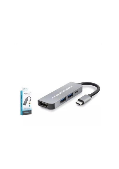 Hadron Hdx7840 Type-c To Hub Hdtv Hdmi 4k 30hz + Type-c + 2-usb3.0 4ın1 Gri