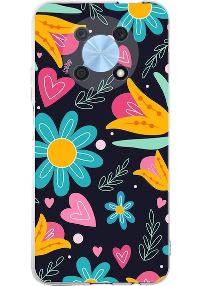 Huawei Nova Y90 İle Uyumlu Retro Color 1 Kamera Korumalı Şeffaf Kılıf Şeffaf
