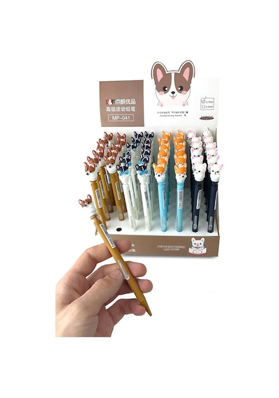 Minik Maskot Başlıklı 0.7 Uçlu Kalemler Kahverengi