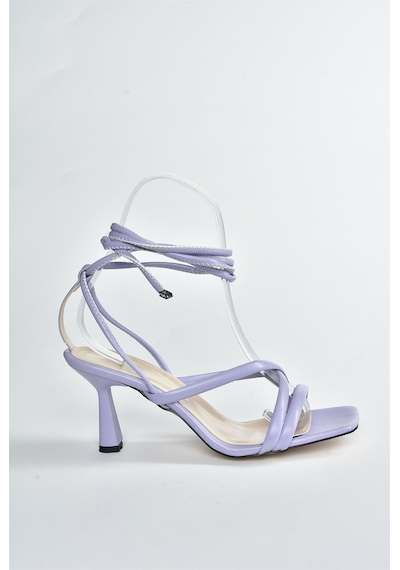 Fox Shoes Lila Bilek Bağlamalı Kadın Topuklu Ayakkabı K404070209