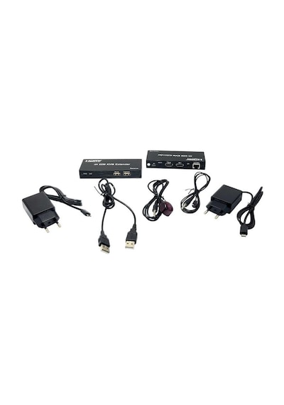 Novacom 4k 60metre Hdmı+usb+ır To Cat6 Kvm Extender