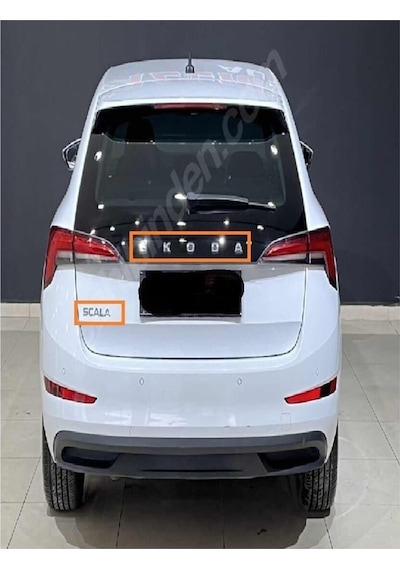 Skoda Scala Krom Bagaj Yazısı Seti 2'li Paket