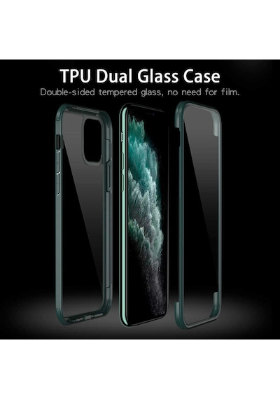 Apple Uyumlu  iPhone 11 Pro Max Kilif 360 Tam Koruma Ön Ve Arkasi Camli 495629592