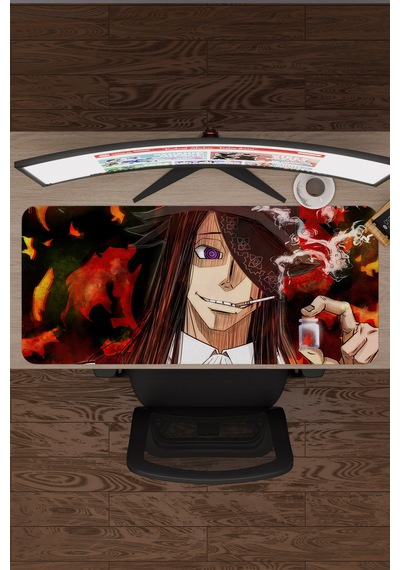 Fire Force Anime V3 - 90x40 Xxl Gaming Kauçuk Kaymaz Taban Mouse Pad Fare Altlığı