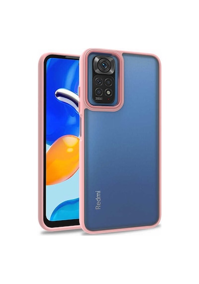 Zore Redmi Note 11 Global Kılıf Ogaa Flora Kapak - Rose Gold