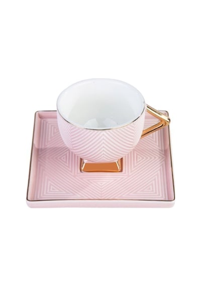 Karaca  Art Deco 2 Kişilik Kahve Fincan Takımı 80 ml Pembe