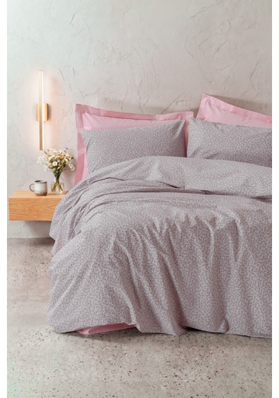 Cotton Box Petite Çift Kişilik Lastikli Çarşaflı Nevresim Takımı Otis Pembe