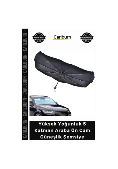 Yüksek Yoğunluk 5 Katman Süper Güneş Koruyucu Isı Yalıtım Katlanabilir Araba Ön Cam Güneşlik Şemsiye