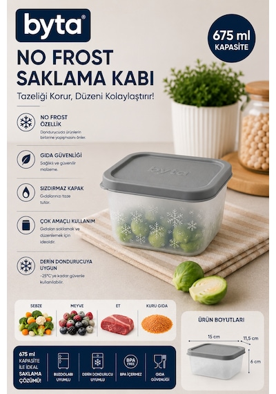 675 Ml No Frost Gıda Saklama Kabı Kapaklı Plastik Buzdolabı Ve Derin Dondurucu Saklama Kabı Mor Mavi Pembe Siyah 1 Adet Karışık Renk Gönderilir Şeffaf
