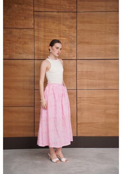Verymoda Brode Uzun Etek - F2080 Pembe