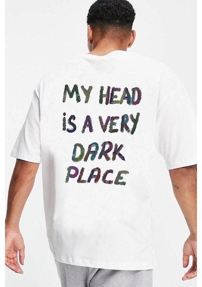 Tarzsokak Oversize Murky Baskılı Beyaz Tshirt Nrage228
