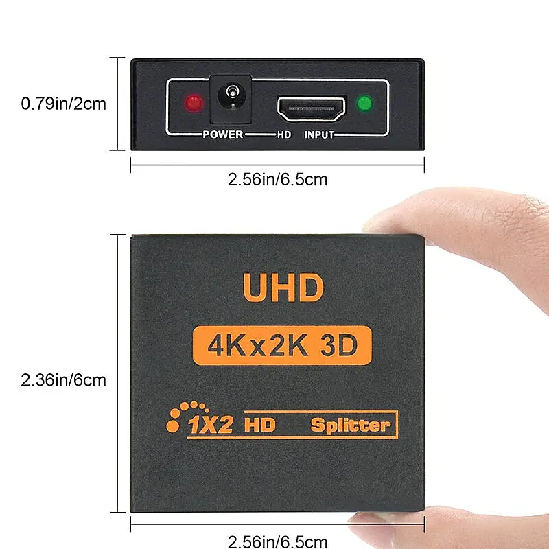 Molix Mx-5002 1 Giriş 2 Çıkış 4k Hdmı Splitter - Ultra Hd Görüntü Çoklayıcı Ve Sinyal Yenileyici