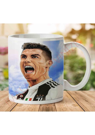 Cristiano Ronaldo Juventus Forma Baskılı Seramik Kupa Bardak